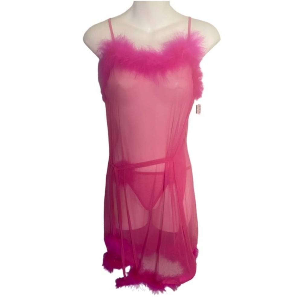 RUBII Pink Pom Pom sheer lingerie size- various